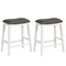 26 Inch Counter Height Bar Stool Set Of 2 With Upholstered Seat